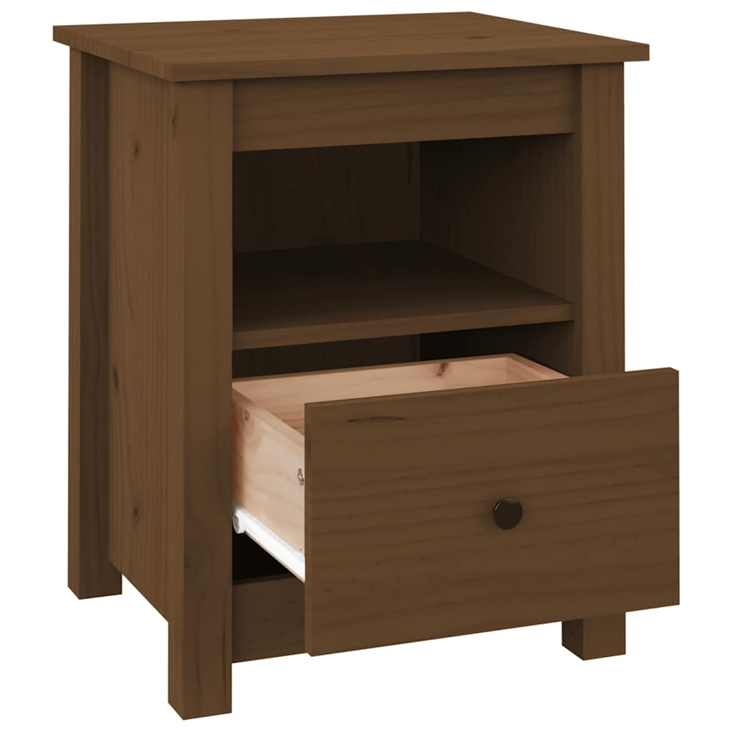 Bedside Cabinets 2 pcs Honey Brown 40x35x49 cm Solid Wood Pine